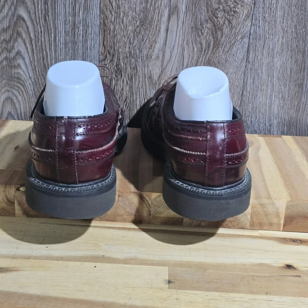 Stuart McGuire 8 D Spring-Step Cushion Oxblood Wingtip Brogue Oxford Oil Resist‎